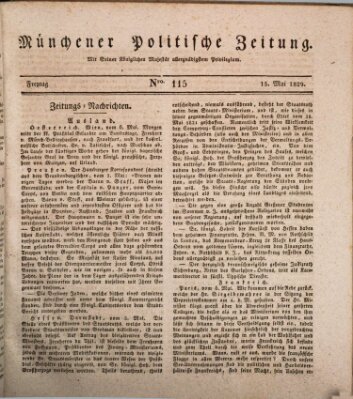 Münchener politische Zeitung (Süddeutsche Presse) Freitag 15. Mai 1829