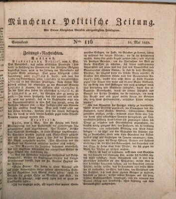 Münchener politische Zeitung (Süddeutsche Presse) Samstag 16. Mai 1829