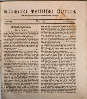 Münchener politische Zeitung (Süddeutsche Presse) Mittwoch 20. Mai 1829