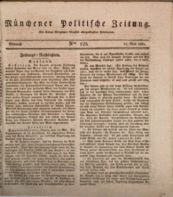 Münchener politische Zeitung (Süddeutsche Presse) Mittwoch 27. Mai 1829