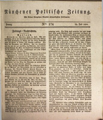 Münchener politische Zeitung (Süddeutsche Presse) Freitag 24. Juli 1829