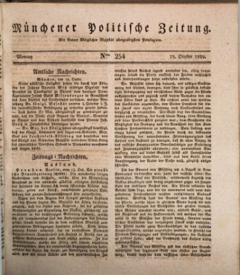 Münchener politische Zeitung (Süddeutsche Presse) Montag 19. Oktober 1829