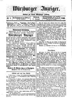 Würzburger Anzeiger (Neue Würzburger Zeitung) Mittwoch 1. Januar 1862