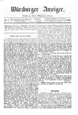 Würzburger Anzeiger (Neue Würzburger Zeitung) Dienstag 7. Januar 1862