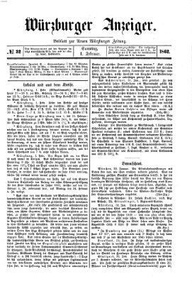 Würzburger Anzeiger (Neue Würzburger Zeitung) Samstag 1. Februar 1862