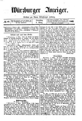 Würzburger Anzeiger (Neue Würzburger Zeitung) Samstag 8. März 1862