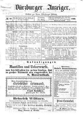 Würzburger Anzeiger (Neue Würzburger Zeitung) Sonntag 23. März 1862