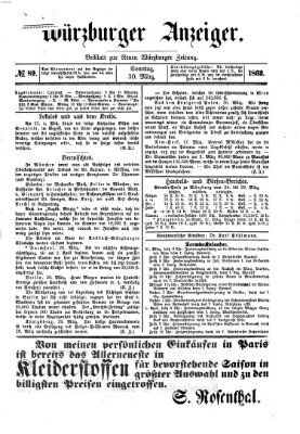 Würzburger Anzeiger (Neue Würzburger Zeitung) Sonntag 30. März 1862