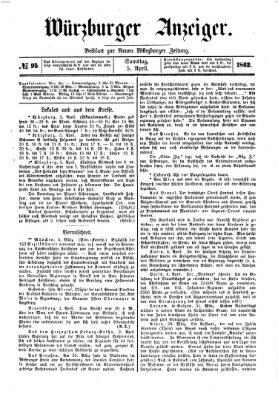 Würzburger Anzeiger (Neue Würzburger Zeitung) Samstag 5. April 1862