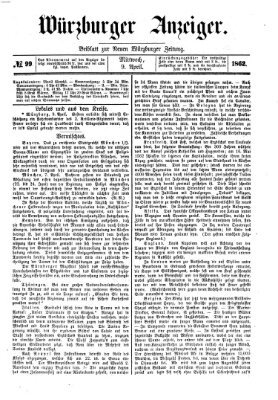 Würzburger Anzeiger (Neue Würzburger Zeitung) Mittwoch 9. April 1862