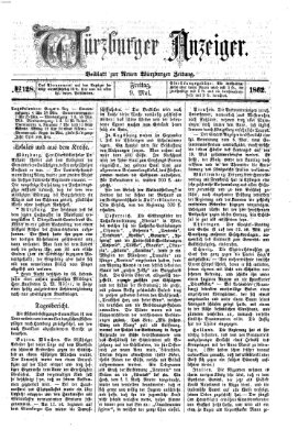 Würzburger Anzeiger (Neue Würzburger Zeitung) Freitag 9. Mai 1862