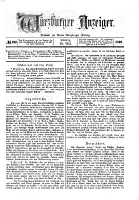 Würzburger Anzeiger (Neue Würzburger Zeitung) Dienstag 20. Mai 1862