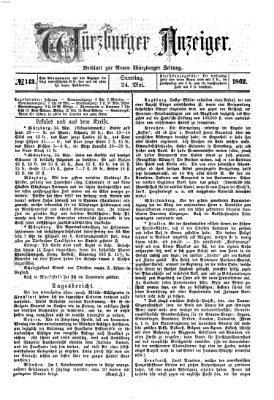 Würzburger Anzeiger (Neue Würzburger Zeitung) Samstag 24. Mai 1862