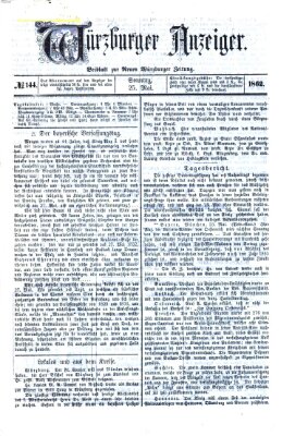 Würzburger Anzeiger (Neue Würzburger Zeitung) Sonntag 25. Mai 1862