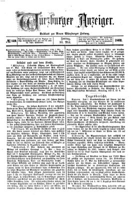 Würzburger Anzeiger (Neue Würzburger Zeitung) Freitag 30. Mai 1862