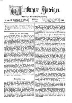 Würzburger Anzeiger (Neue Würzburger Zeitung) Mittwoch 11. Juni 1862