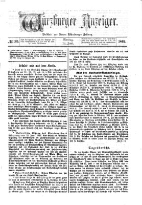 Würzburger Anzeiger (Neue Würzburger Zeitung) Montag 16. Juni 1862