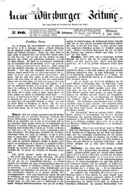 Neue Würzburger Zeitung Mittwoch 2. Juli 1862