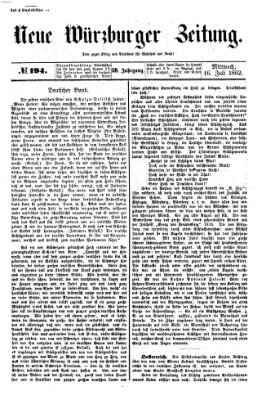 Neue Würzburger Zeitung Mittwoch 16. Juli 1862