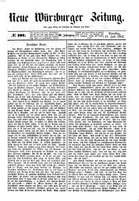 Neue Würzburger Zeitung Samstag 19. Juli 1862