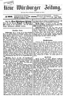 Neue Würzburger Zeitung Dienstag 22. Juli 1862