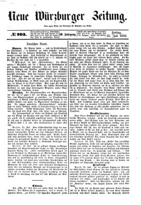 Neue Würzburger Zeitung Freitag 25. Juli 1862