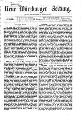 Neue Würzburger Zeitung Donnerstag 7. August 1862