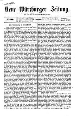 Neue Würzburger Zeitung Samstag 9. August 1862