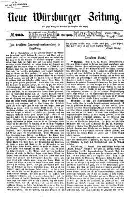 Neue Würzburger Zeitung Donnerstag 14. August 1862