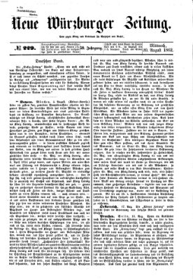 Neue Würzburger Zeitung Mittwoch 20. August 1862