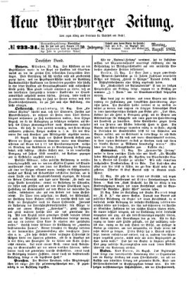 Neue Würzburger Zeitung Montag 25. August 1862