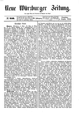 Neue Würzburger Zeitung Samstag 6. September 1862