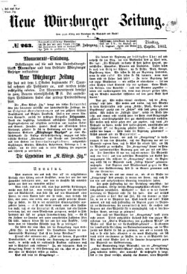 Neue Würzburger Zeitung Dienstag 23. September 1862