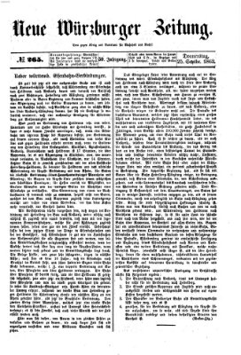 Neue Würzburger Zeitung Donnerstag 25. September 1862