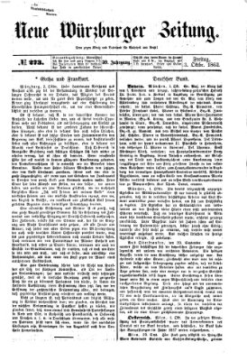 Neue Würzburger Zeitung Freitag 3. Oktober 1862