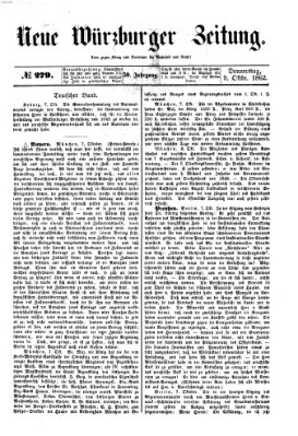 Neue Würzburger Zeitung Donnerstag 9. Oktober 1862