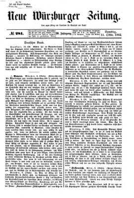 Neue Würzburger Zeitung Samstag 11. Oktober 1862