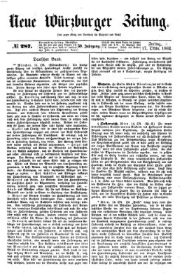 Neue Würzburger Zeitung Freitag 17. Oktober 1862