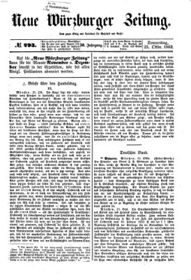 Neue Würzburger Zeitung Donnerstag 23. Oktober 1862