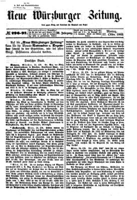 Neue Würzburger Zeitung Montag 27. Oktober 1862