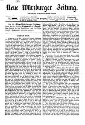 Neue Würzburger Zeitung Donnerstag 30. Oktober 1862