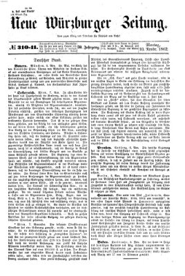 Neue Würzburger Zeitung Montag 10. November 1862