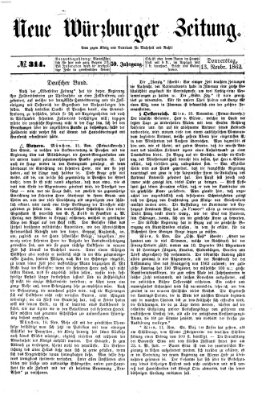 Neue Würzburger Zeitung Donnerstag 13. November 1862