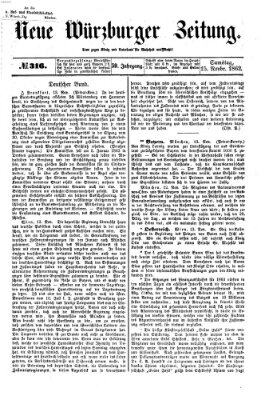 Neue Würzburger Zeitung Samstag 15. November 1862