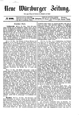 Neue Würzburger Zeitung Dienstag 25. November 1862