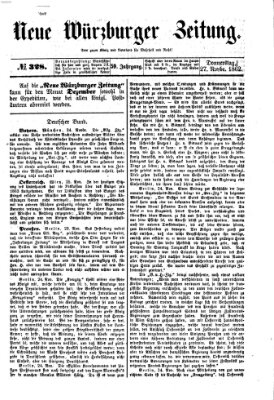 Neue Würzburger Zeitung Donnerstag 27. November 1862