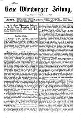 Neue Würzburger Zeitung Samstag 29. November 1862