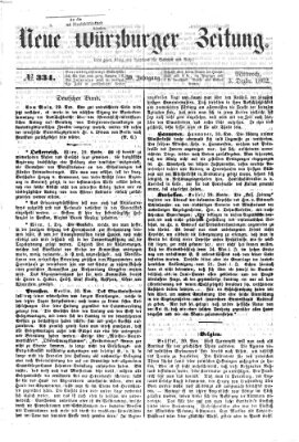 Neue Würzburger Zeitung Mittwoch 3. Dezember 1862