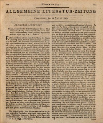 Allgemeine Literatur-Zeitung (Literarisches Zentralblatt für Deutschland) Samstag 13. Juli 1793