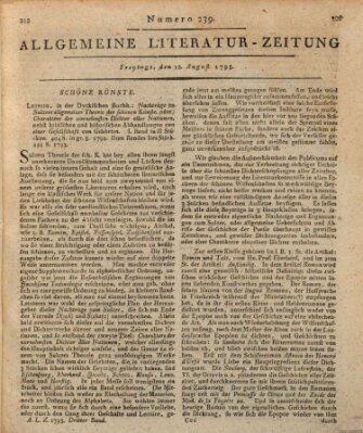 Allgemeine Literatur-Zeitung (Literarisches Zentralblatt für Deutschland) Freitag 16. August 1793